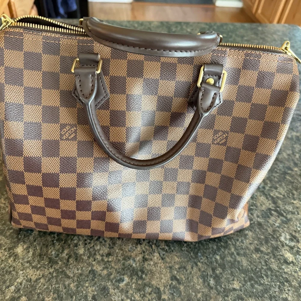 Louis Vuitton Brown Checkered Satchel - Picture 1 of 10
